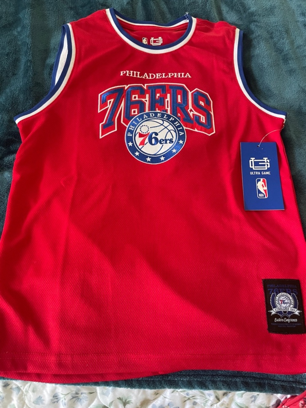 Philadelphia 76ers Red Basketball Jersey -